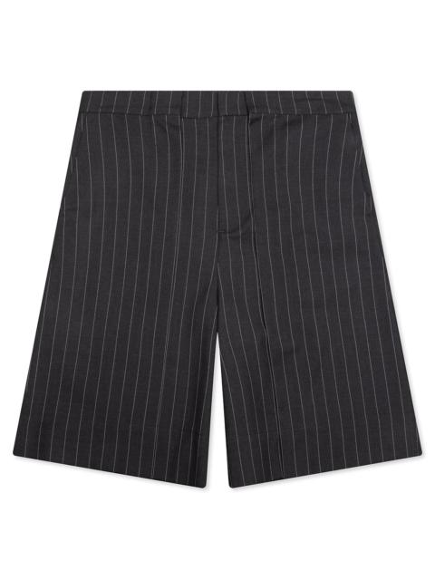 JW Anderson FOLDED FRONT PLEAT SHORTS - MID GREY MELANGE