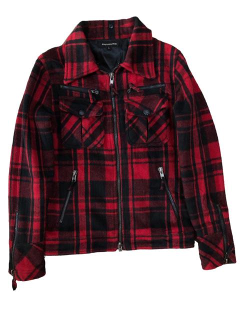 Other Designers If Six Was Nine - Jackrose Red Tartan punk Rockabilly Style Jacket