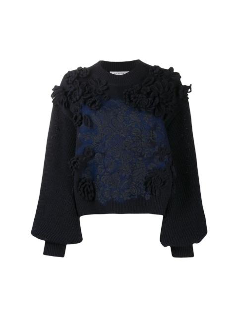 Valentino Valentino Garavani Embroidered Wool Jumper