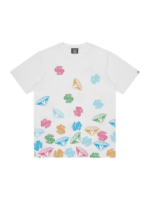 BILLIONAIRE BOYS CLUB DIAMONDS & DOLLARS JUMBLE T-SHIRT