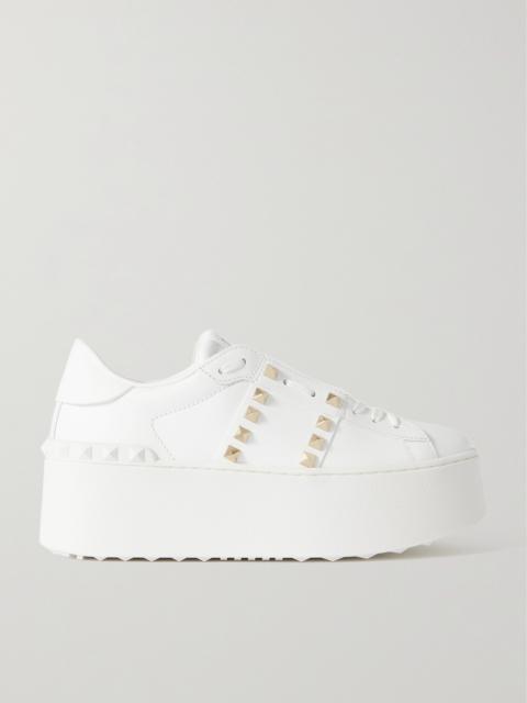 Valentino Valentino Garavani Rockstud Untitled Leather Platform Sneakers