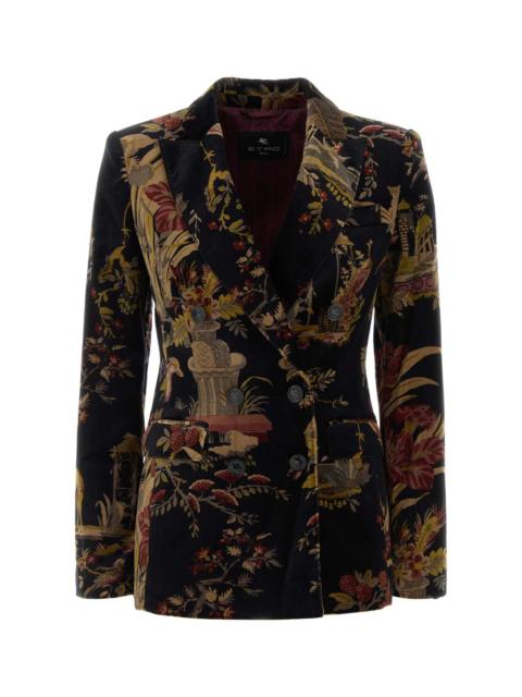 Etro Etro Women Printed Velvet Blazer