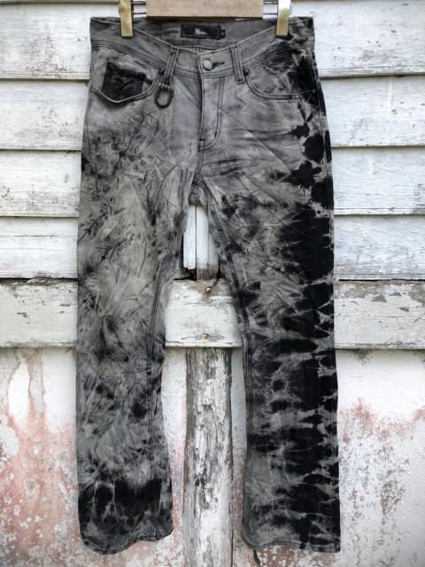 Other Designers Distressed Denim - MIDAS TYE DYE DISTRESSED BOW CUT JEANS