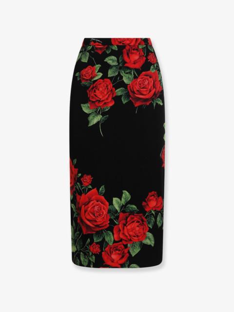 Dolce & Gabbana Dolce & Gabbana Stretch Silk Midi Skirt