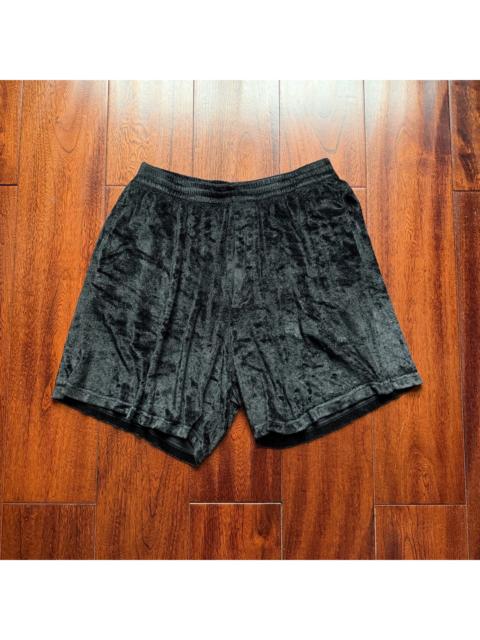 BALENCIAGA Balenciaga Black Velvet Drawstring Shorts