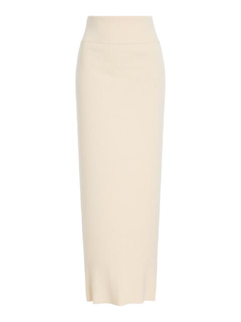 WARDROBE.NYC Knit Column Skirt ivory