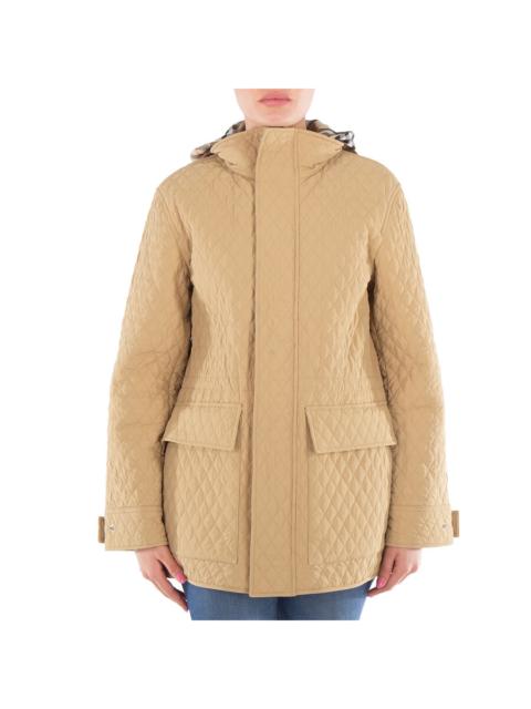 Burberry Burberry Check Pattern Quilted Hooded Jacket