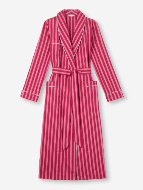 Derek Rose Women's Robe Capri 25 Cotton Batiste Pink