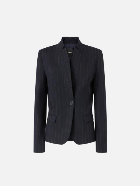 PINKO FITTED PINSTRIPE WOOL BLAZER