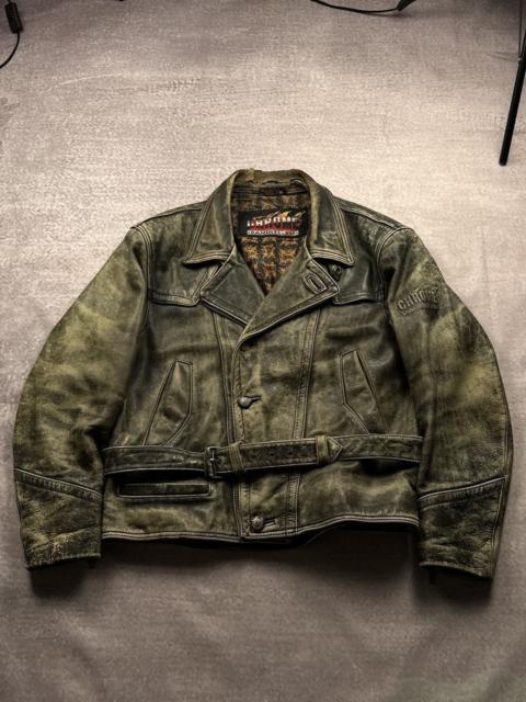 Schott Vintage 90s Schott Avirex Style Leather Biker Punk Jacket