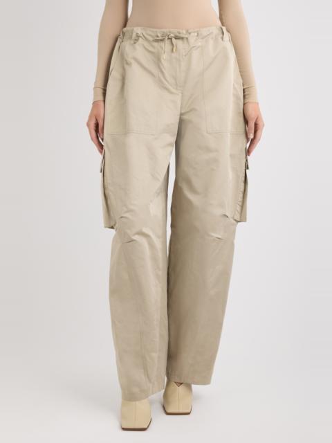 Alaïa Alaïa Drawstring Cargo Pants in Sable at Nordstrom