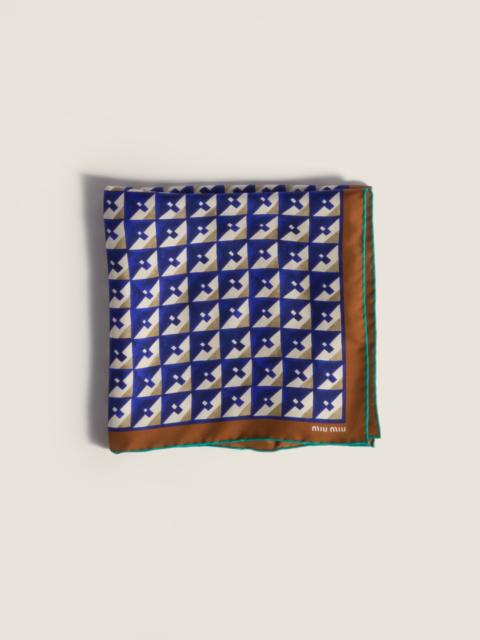 Miu Miu Printed silk scarf