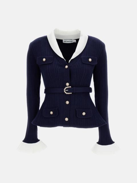self-portrait Self-Portrait Women Ribbed Knit Cardigan