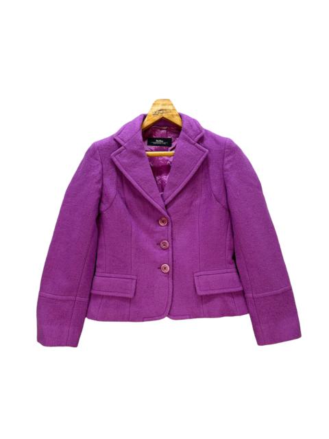 Other Designers Designer - Max Mara Purple Wool Double Collar Jacket #9132-60