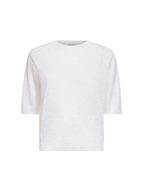 Brunello Cucinelli Brunello Cucinelli Women White Dazzling Cotton Sweater