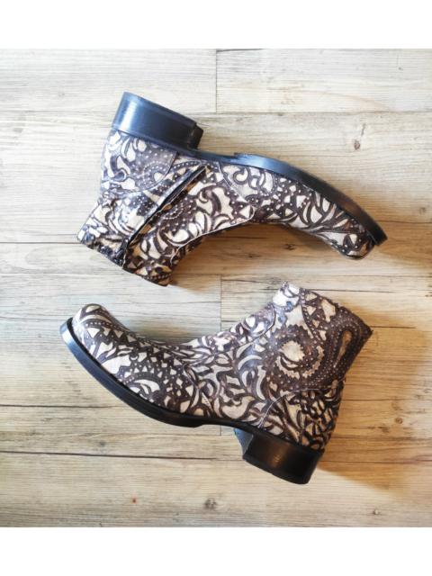 Other Designers Gianni Barbato - Woodburning leather boots.Like Saint Laurent or Celine