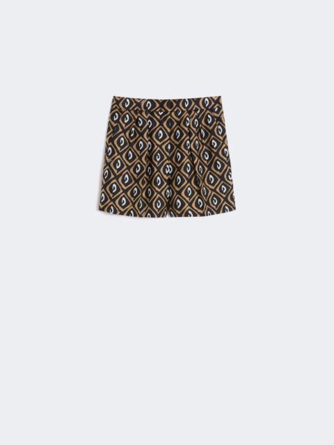 Max Mara Printed silk shorts - BLACK