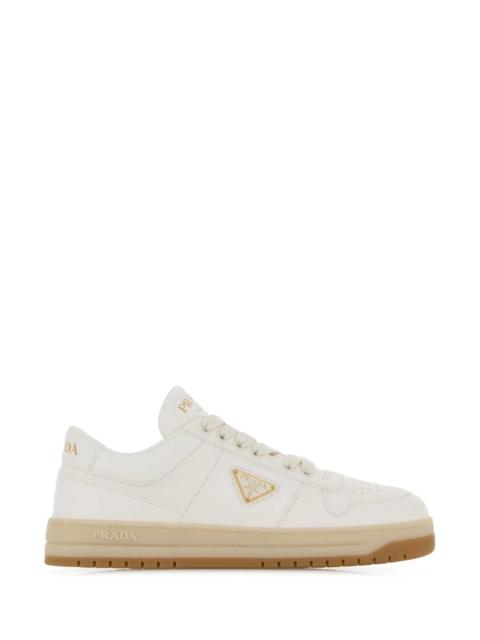 Prada Prada Women White Nappa Leather Downtwon Sneakers