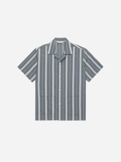 3sixteen Cabana Shirt - Sage Ticking Stripe