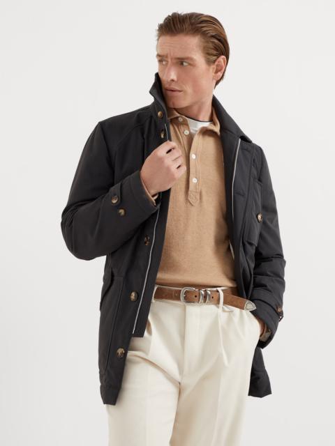 Brunello Cucinelli Techno cotton gabardine outerwear jacket with Thermore® padding