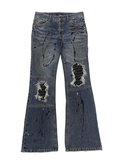 Other Designers Japanese Brand - 🔥TORNADO MART HAND PAINTED SPLATTER DISTRESS FLARE JEANS