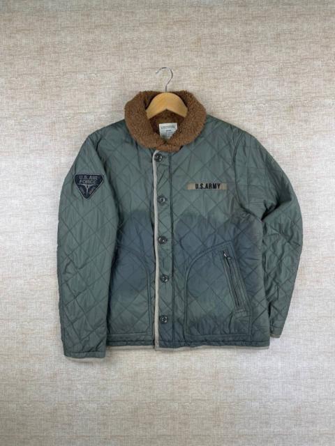 Other Designers Vintage Back Number US Air Force Quilted Button Jacket