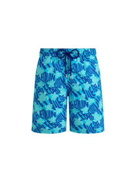 Vilebrequin Men Long Swim shorts Ronde des Tortues Logo