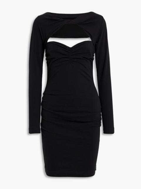 Other Designers Soa twisted cutout cotton-jersey mini dress