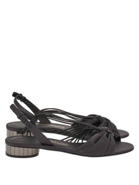 FERRAGAMO Ferragamo Sabina Mirrored Heeled Sandals, Size 7 C