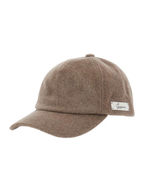 JACQUEMUS Jacquemus Women The Horsebit Cap Is A Cotton Visor Hat In Brown For Unisex