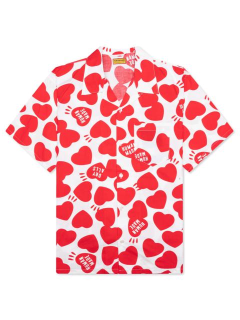 Human Made HEART ALOHA SHIRT - WHITE