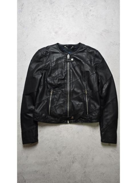 Diesel L-ARENA-A Flight Bomber motorcycle Leather Black Jacket