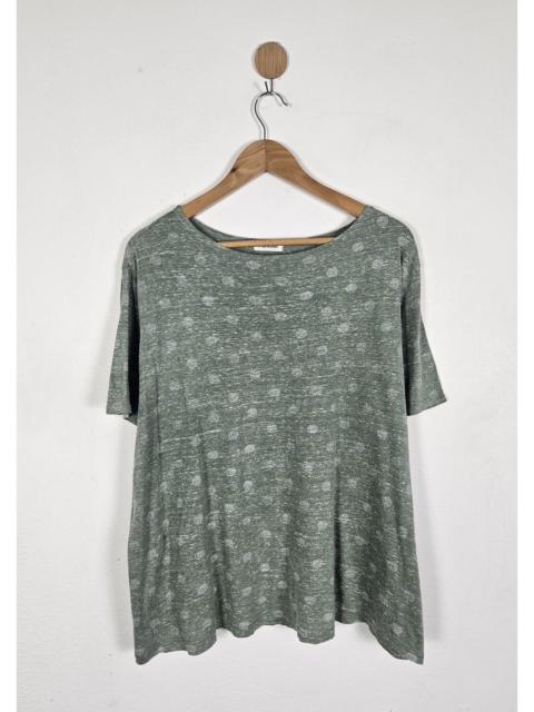 ISSEY MIYAKE Plantation green heathered short-sleeve boatneck top