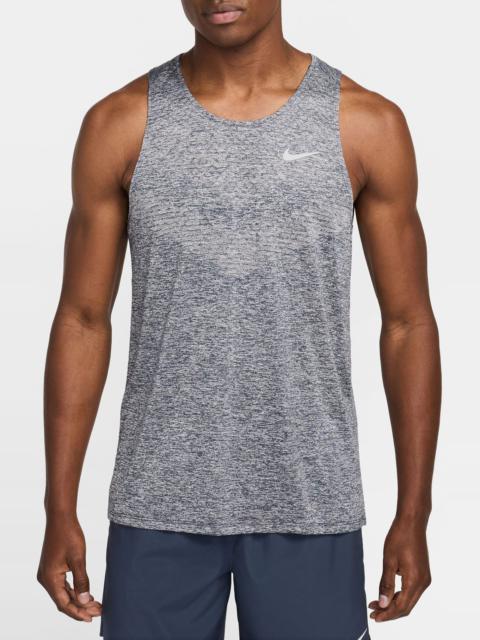 Nike Nike Stride Dri-FIT Running Tank in Thunder Blue/Heather at Nordstrom