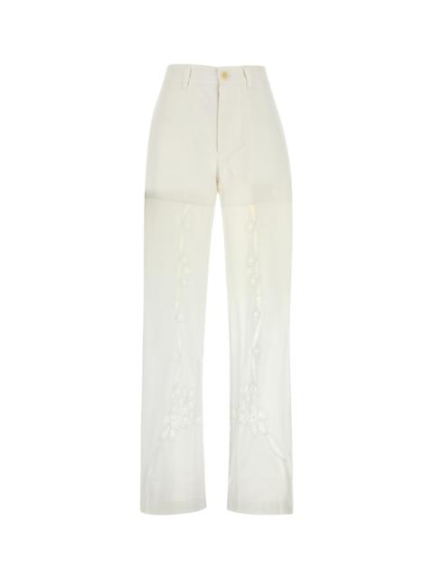 Marine Serre White cotton pant