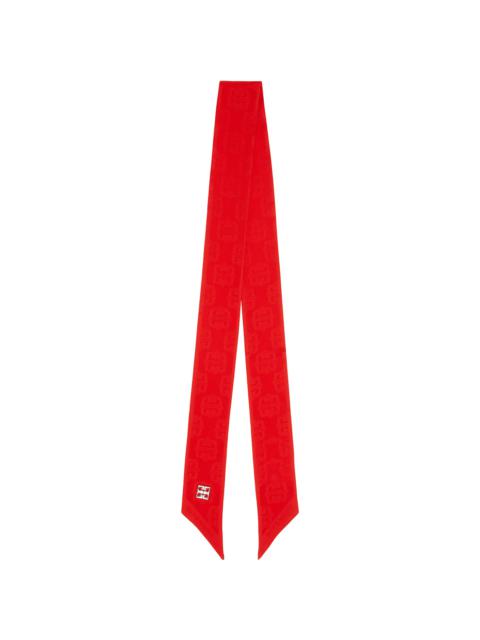 Givenchy Red 4G Liquid Bandeau Rivet Bandeau Scarf