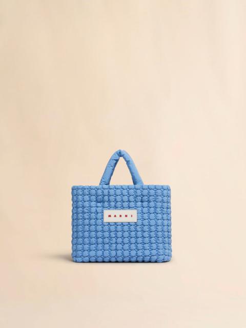 Marni LIGHT BLUE NYLON PUFF SMALL TOTE BAG