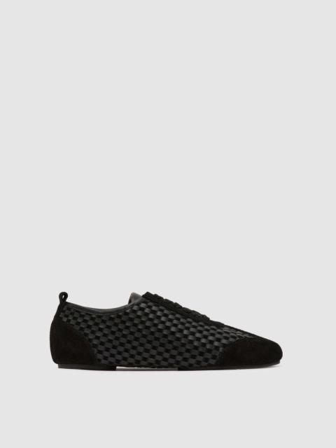 ST. AGNI Lattice Weave Ballet Sneaker - Black