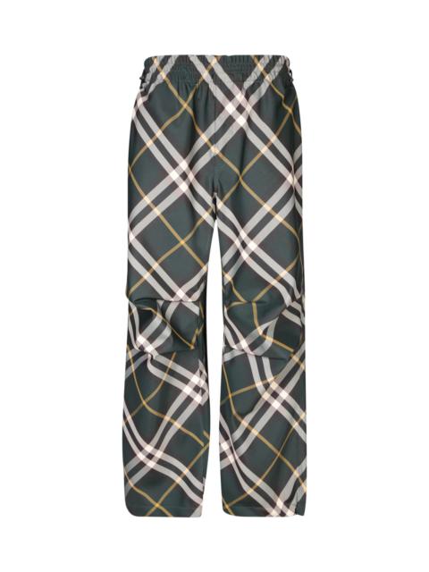 Burberry Wide-leg Equestrian Knight Motif Checked Trousers
