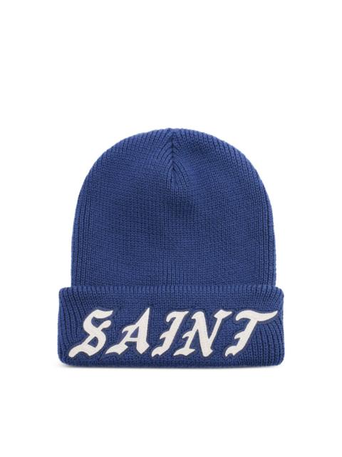 SAINT M×××××× LOGO-APPLIQUÉ BEANIE HAT
