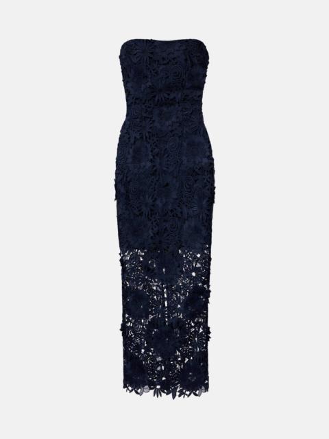 ROTATE Lace midi dress