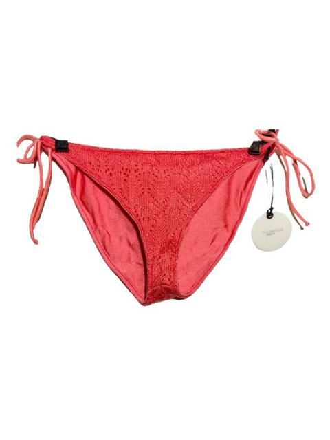 Other Designers Tularosa Bikini Bottom NWT Swim Crotchet Bikini Knit Coral Red Large