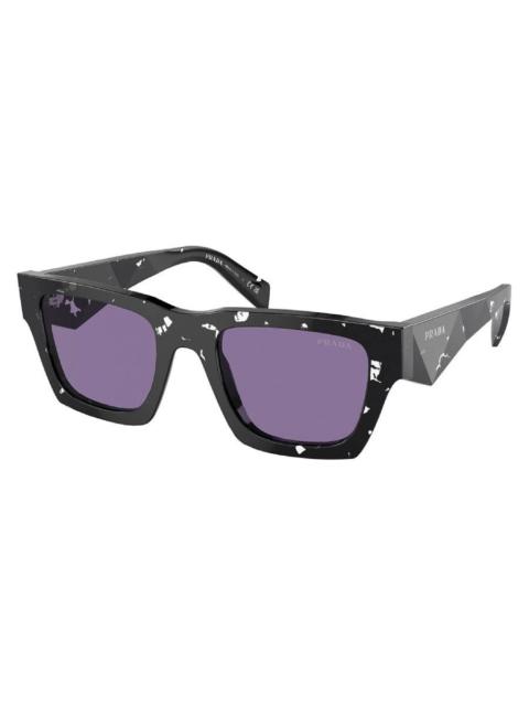 Prada Prada Violet Mirror Internal Silver Square Men's Sunglasses PR A06SF 15O50B 54