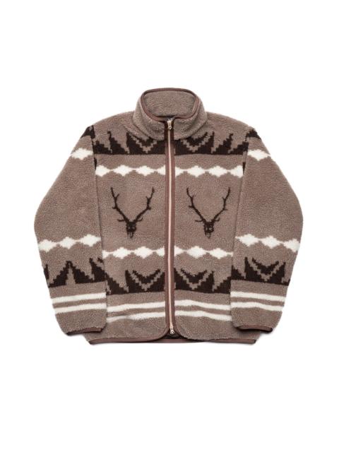 South2 West8 Piping Jacket - Boa Jacquard - Beige