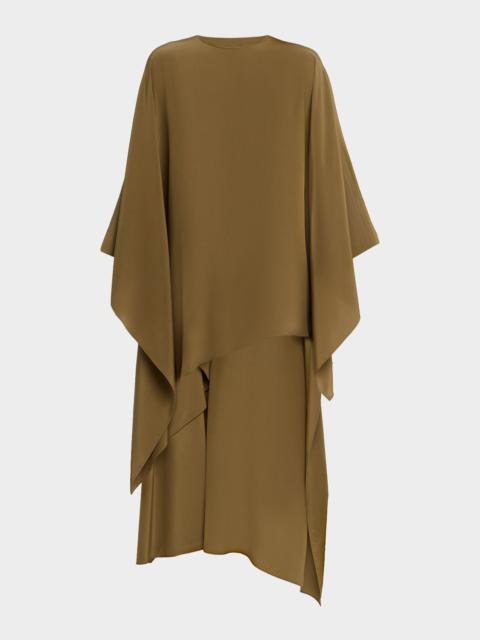 MICHAEL KORS Asymmetric High-Low Silk Dress