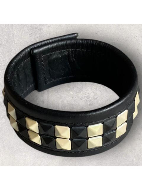 Yohji Yamamoto Lime Feu Two Row Studded Bracelet