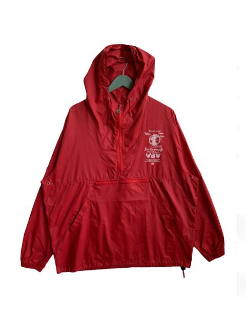 Other Designers Sportswear - Vintage Captain Santa Half Zip Windbreaker Hoodie