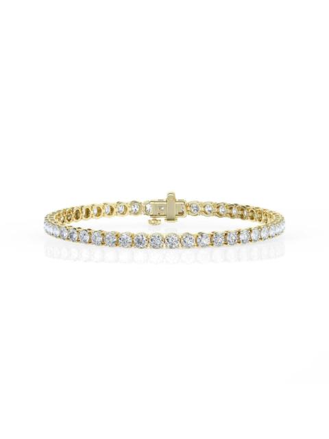 Other Designers Brilliant Diamond 8 Cttw Round Lab Grown Diamond Tennis Bracelet in 14K Yellow Gold-Plated over Ster