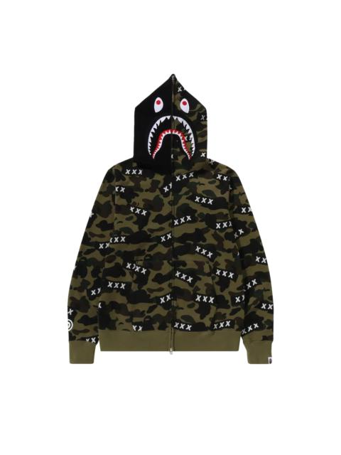 A BATHING APE® BAPE x God Selection XXX Shark Full Zip Hoodie 'Green'