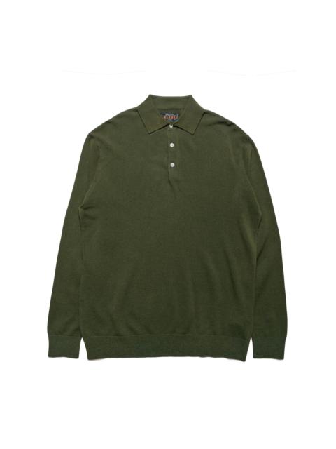 BEAMS PLUS Knit Polo 12G Olive